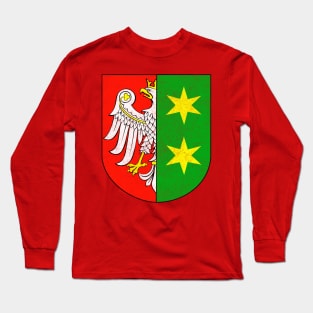 Lubusz Voivodeship / Retro Style Faded Flag Design Long Sleeve T-Shirt